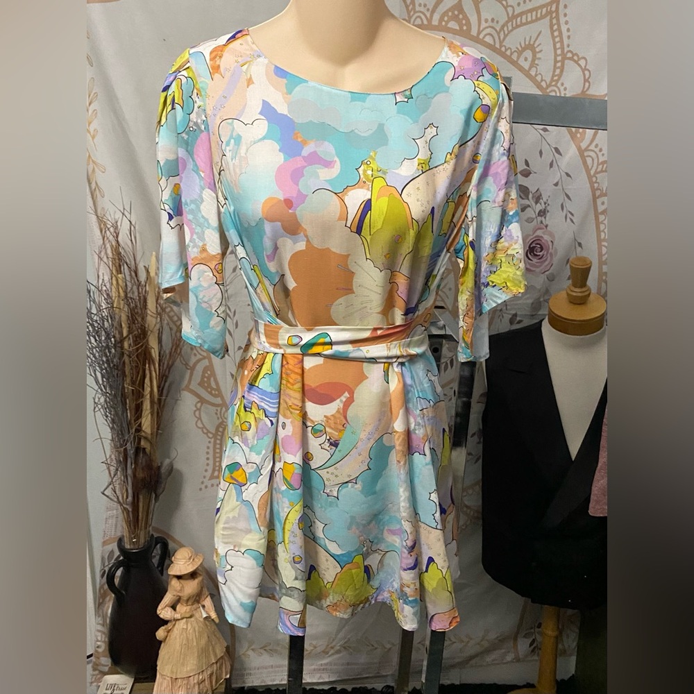 Pietro Brunelli maternity mini dress size small pastel colors